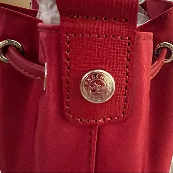 🆕-Longchamp Neoprene Bucket Bag- Red.